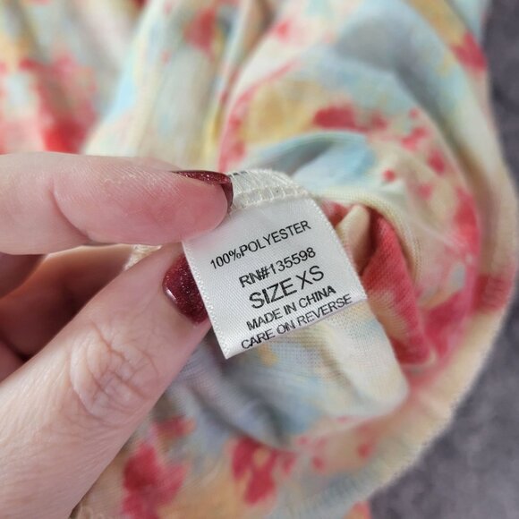 Liberty Love Womens XS Tie Dye Cami Top Boho Festival Y2K Summer Tank Multicolor - Picture 10 of 11